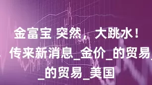 金富宝 突然，大跳水！关税，传来新消息_金价_的贸易_美国